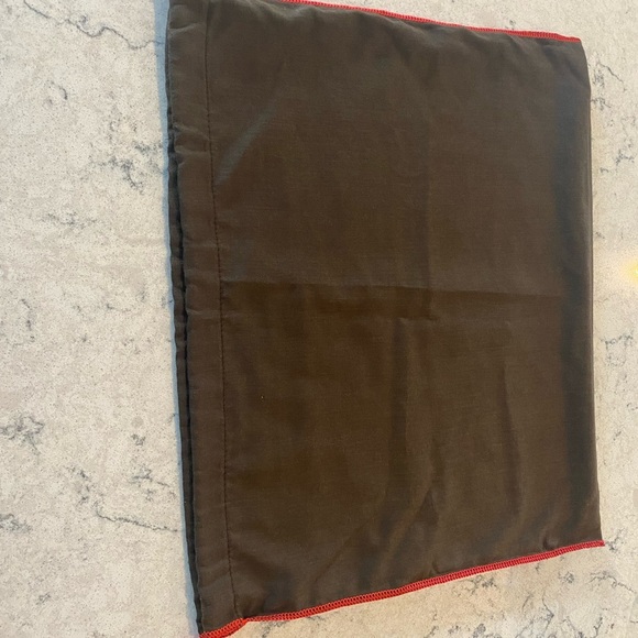 Coach Vintage Dust Bag Brown with Red Stitching 13.5x16 - Picture 3 of 6